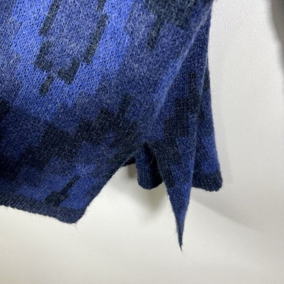 Soft Surroundings Blue Cowl Next Wool Alpaca Soft Knit Pullover Tunic Sweater M - Picture 7 of 8